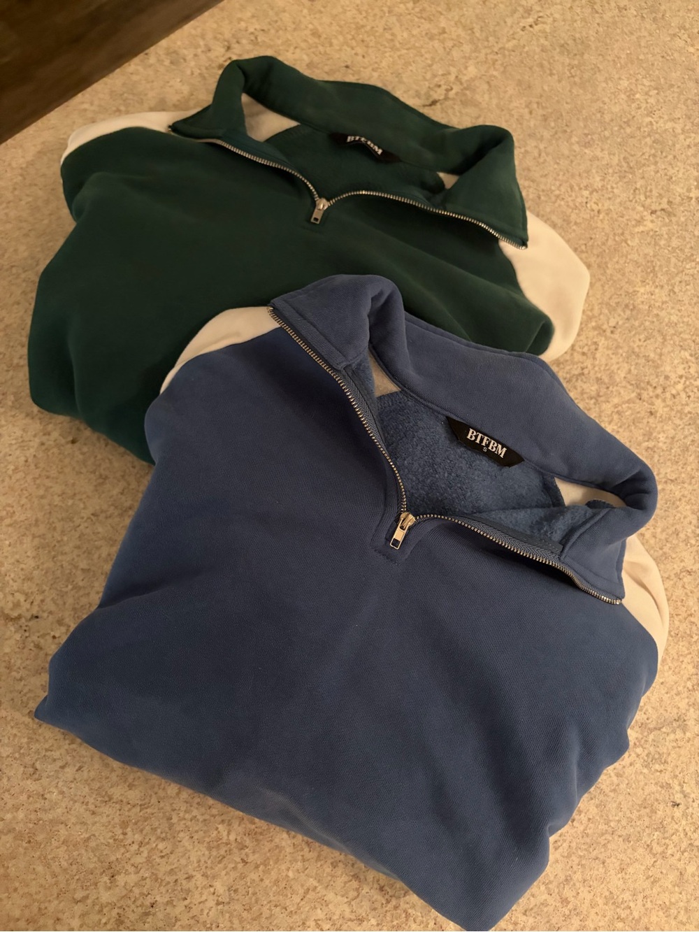 BTFBM Blue Half-Zip Fleece Pullover